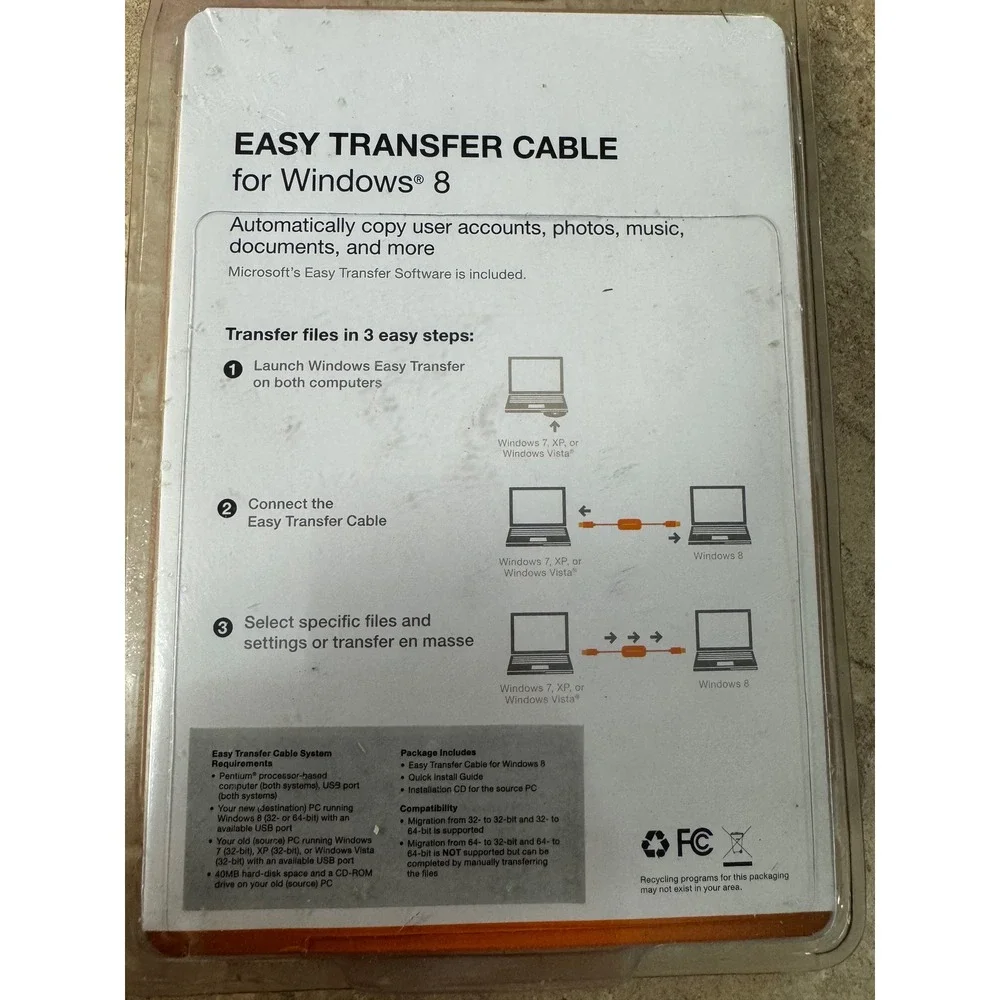Micra Digital Easy Transfer Cable for Windows 8 USB 2.0 6ft 1.8m MD0001